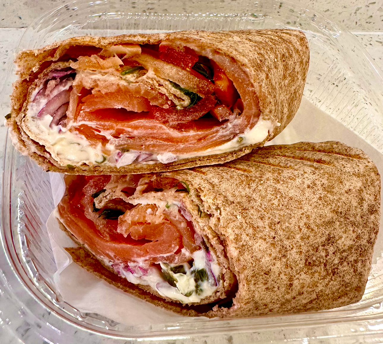 Lox Wrap Sandwich.