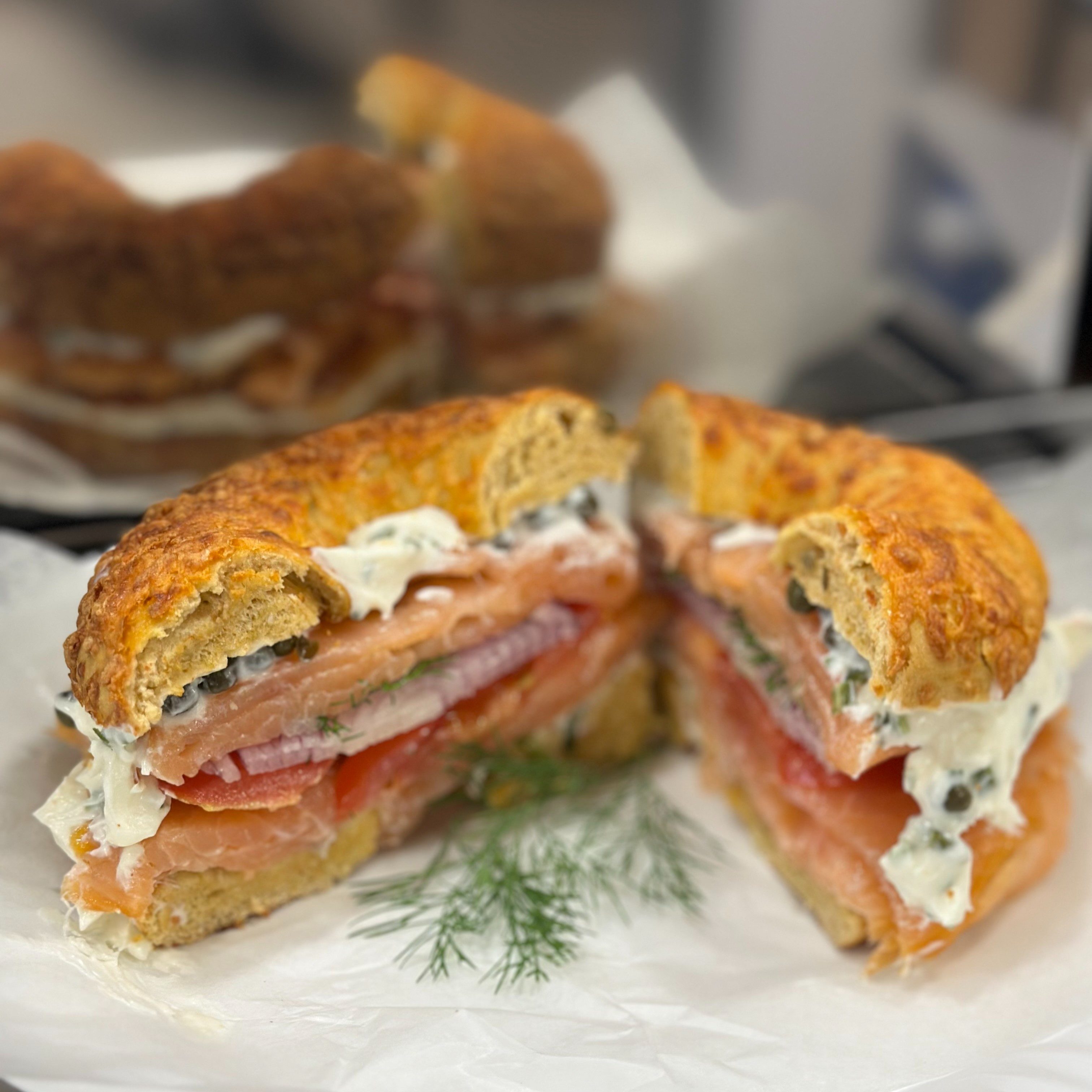 Supreme lox bagel.